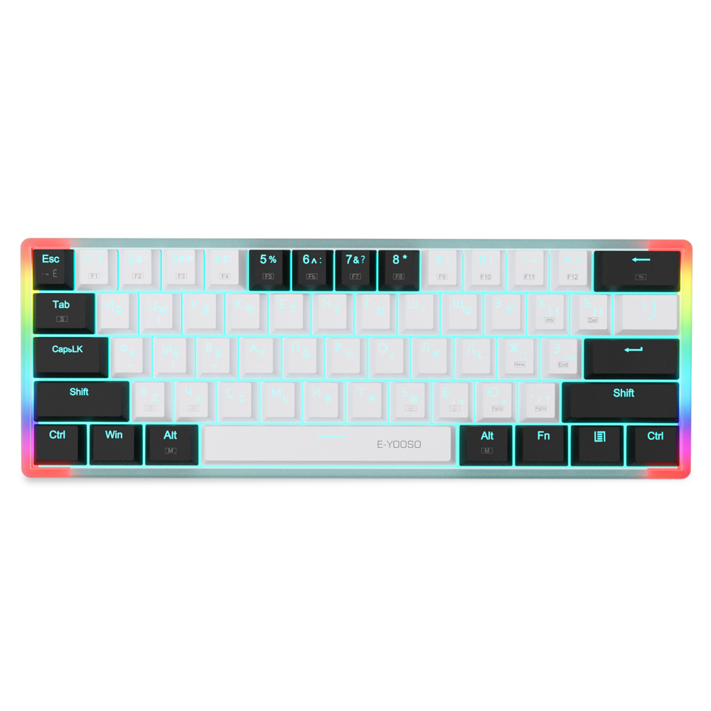 Keyboard Gaming Blue Switch - E-YOOSO Z11T USB 60% Mini Mechanical