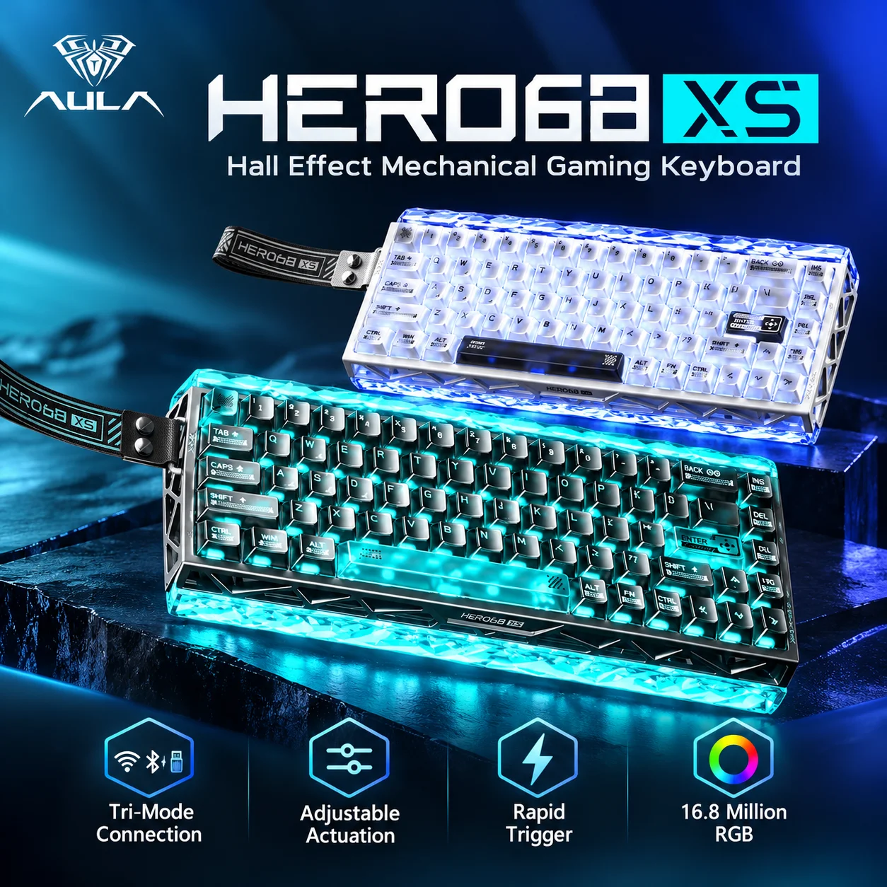 Gaming Keyboard No Rgb - AULA Hero68 XS Hall Effect Gaming