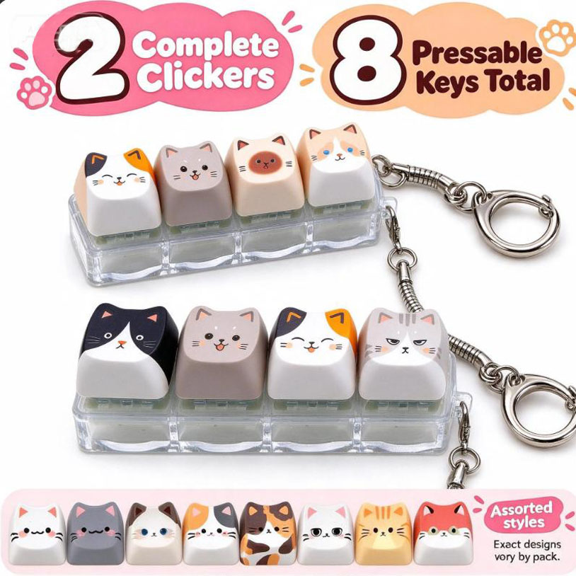 Gaming Keyboard Test - Cute Cat Keyboard Fidget Toy,No Light