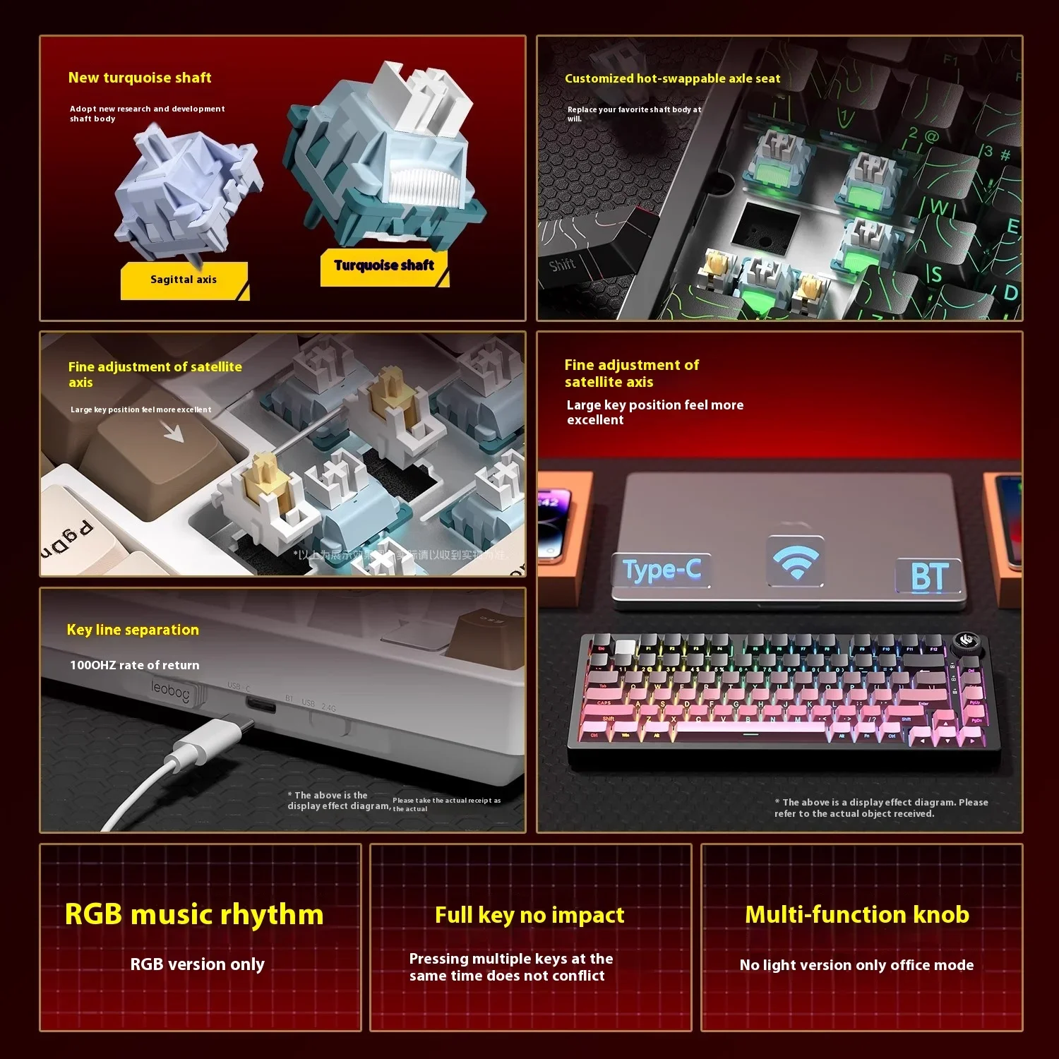LEOBOG Hi75C Mechanical Keyboa - Gaming Keyboard Hot Swappable ulasan dan harga