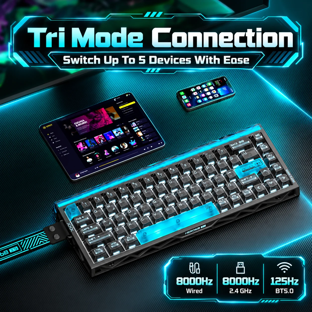 AULA Hero68 XS Hall Effect Gam - Gaming Keyboard No Rgb ulasan dan harga