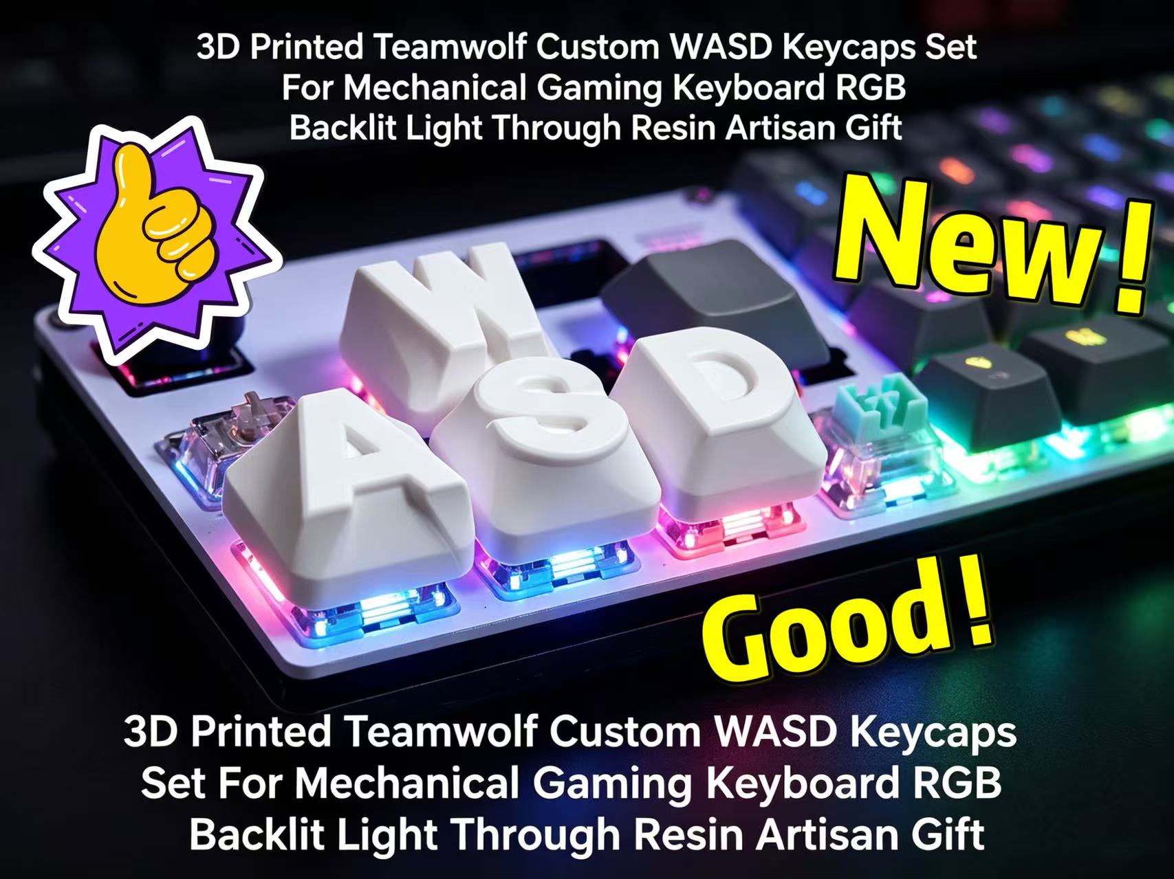 2026 3D Printed Teamwolf Custo - Gaming Keyboard 2026 ulasan dan harga