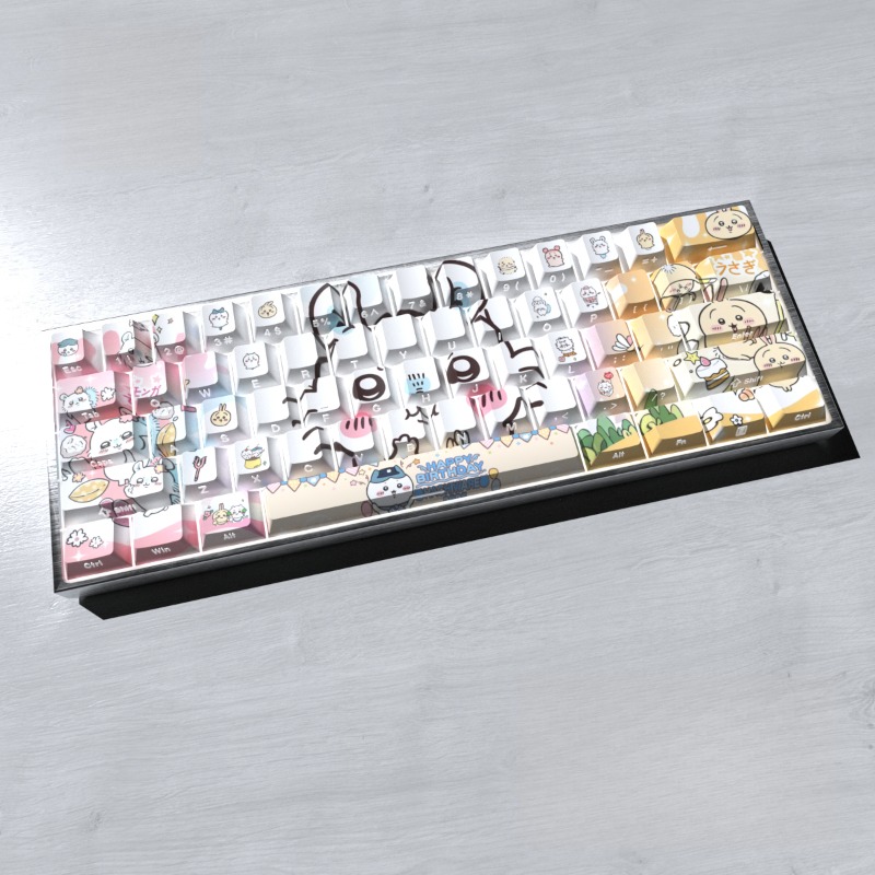 2026 Chiikawa Cute PBT Dye Sub - Gaming Keyboard 2026 ulasan dan harga