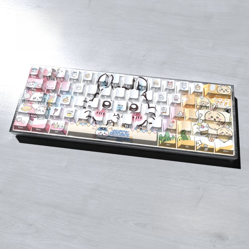2026 Chiikawa Cute PBT Dye Sub - Gaming Keyboard 2026 ulasan dan harga