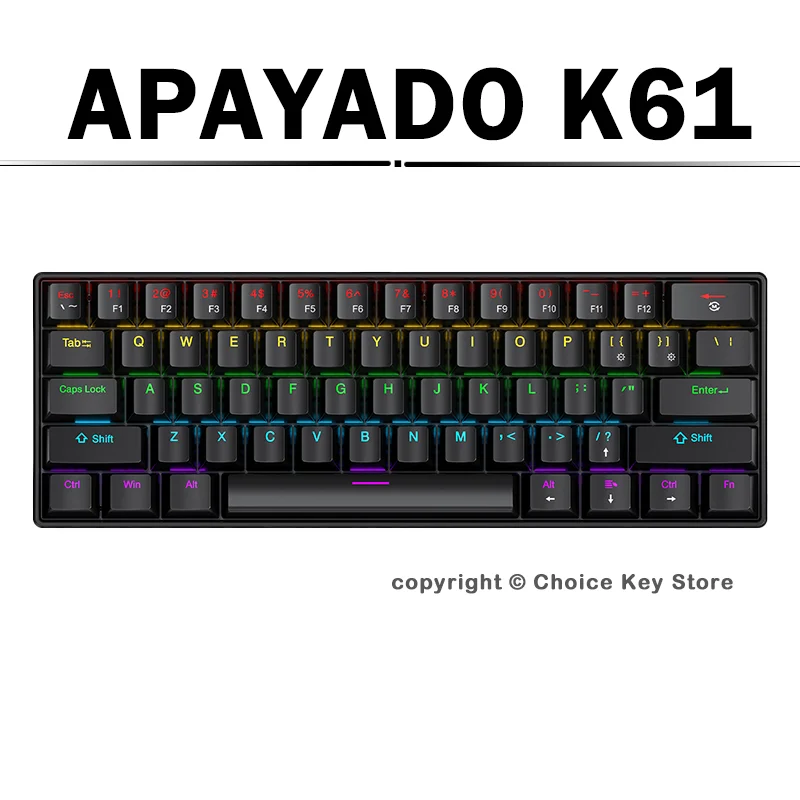 APAYADO K61 Mechanical Gaming  - Keyboard Gaming Blue Switch ulasan dan harga
