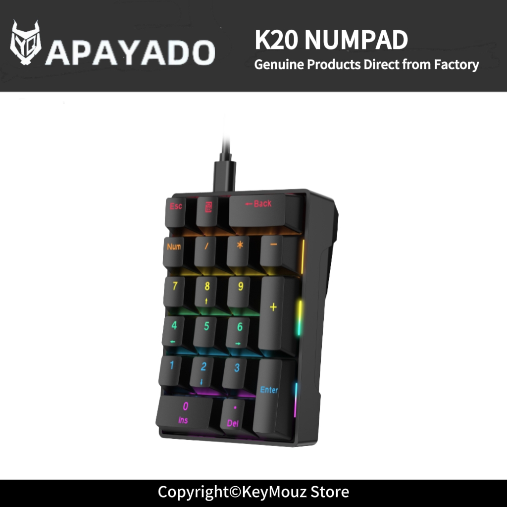 K20 Mini Portable Mechanical N - Keyboard Gaming Blue Switch ulasan dan harga