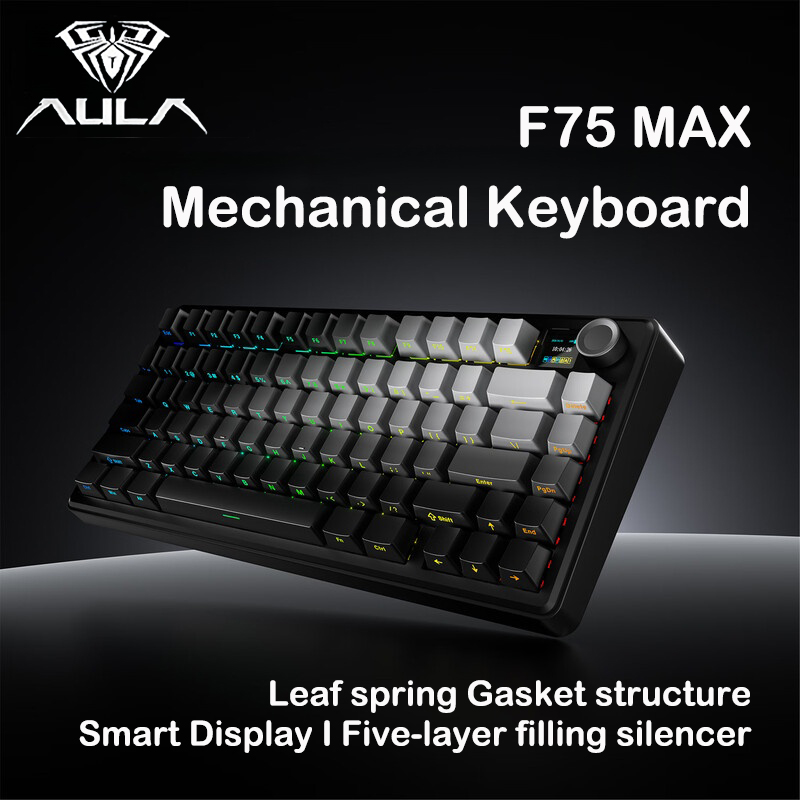 AULA F75 MAX 75% Tri-Mode Mech - Gaming Keyboard Hot Swappable ulasan dan harga