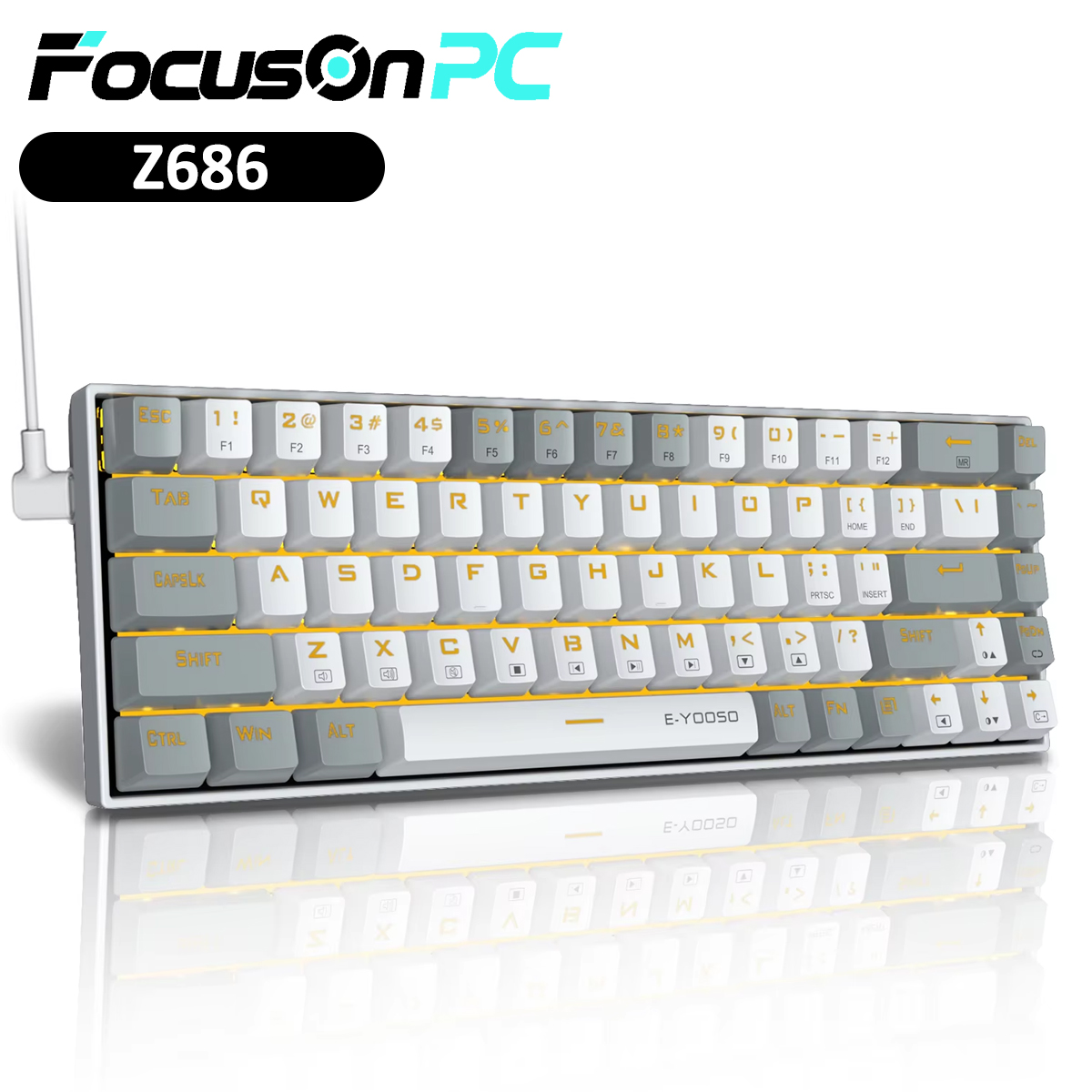 FocusOnPC Z686 USB Mini Slim M - Keyboard Gaming Blue Switch ulasan dan harga