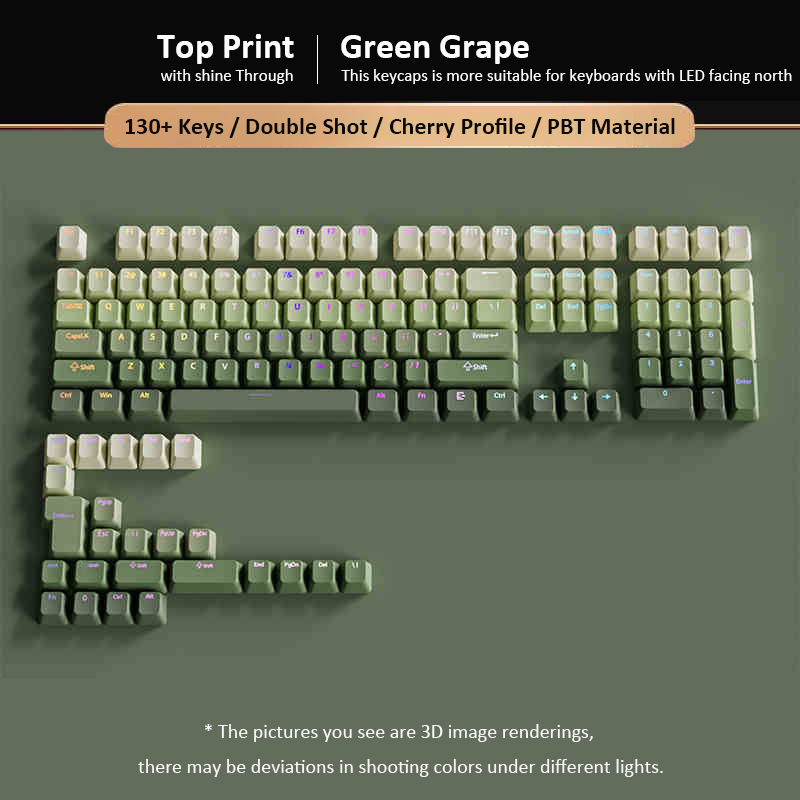 Green Grape Double Shot PBT Ke - Gaming Keyboard No Rgb ulasan dan harga