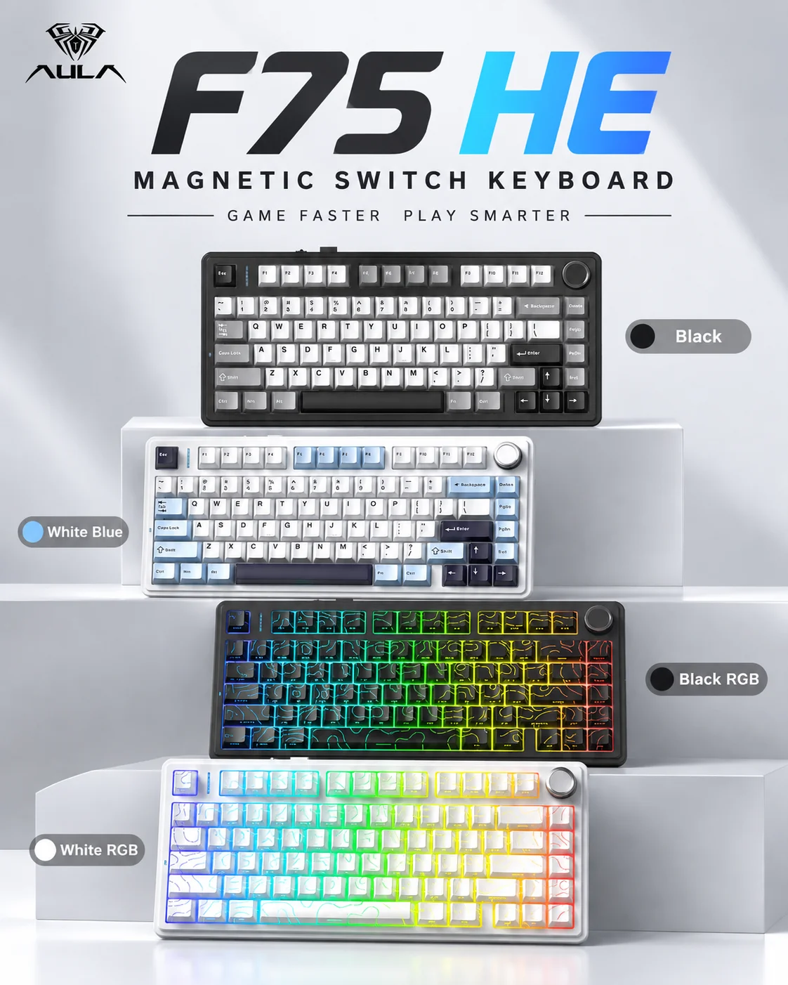 AULA F75 HE Magnetic Keyboard  - Gaming Keyboard No Rgb ulasan dan harga