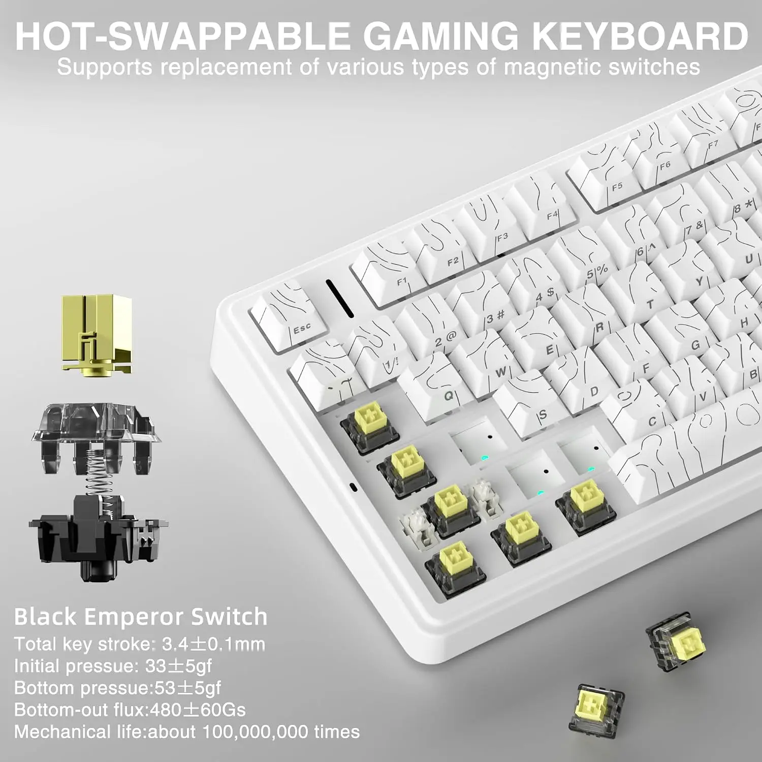 AULA F75 HE Magnetic Keyboard  - Gaming Keyboard No Rgb ulasan dan harga